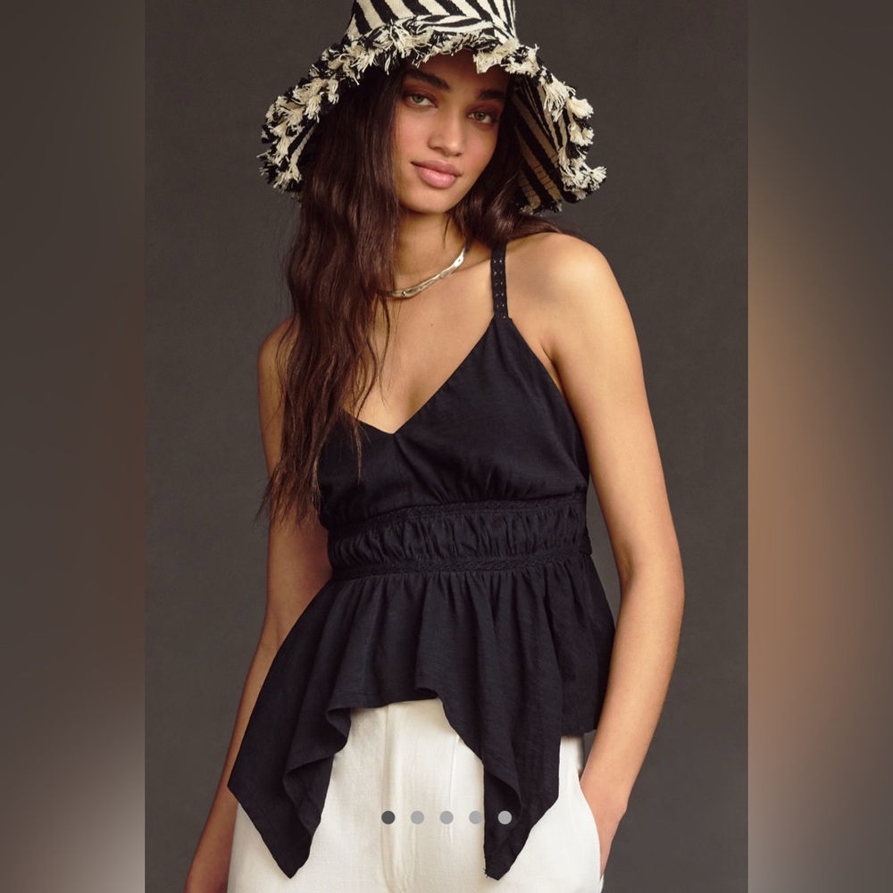 NWT Anthropologie V-neck asymmetrical top XS